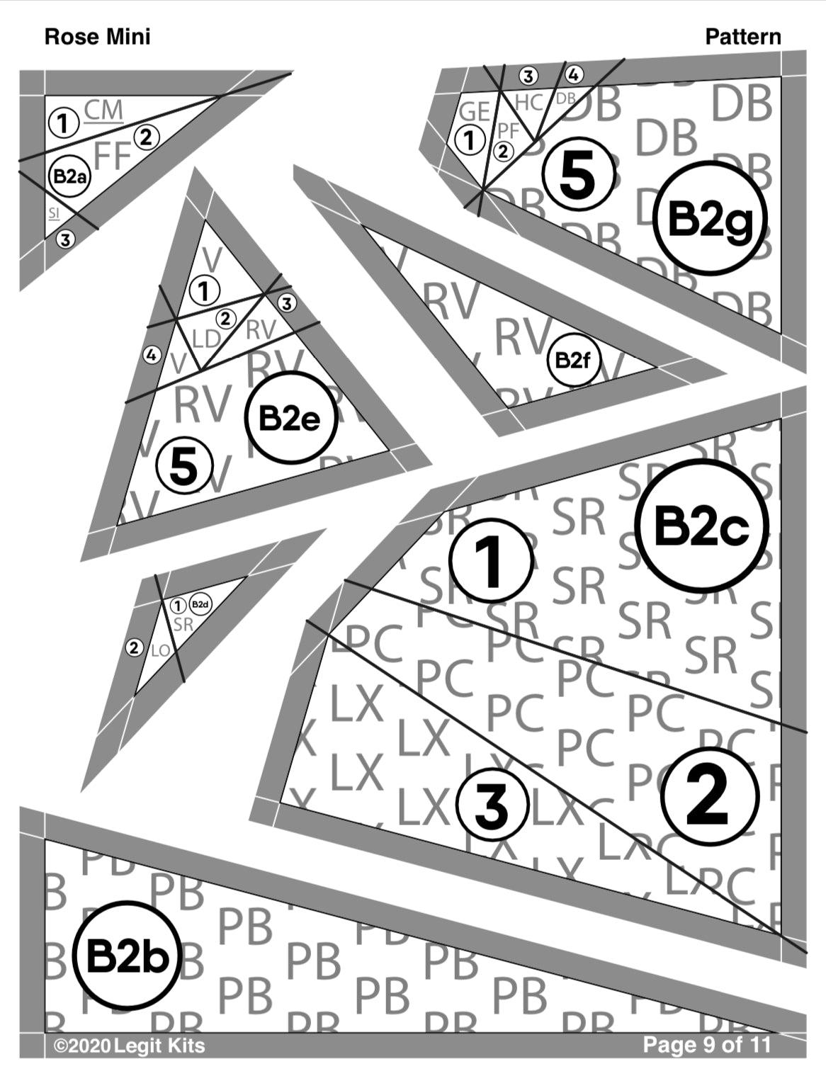 Rose Mini Quilt Kit-Legit Kits-My Favorite Quilt Store