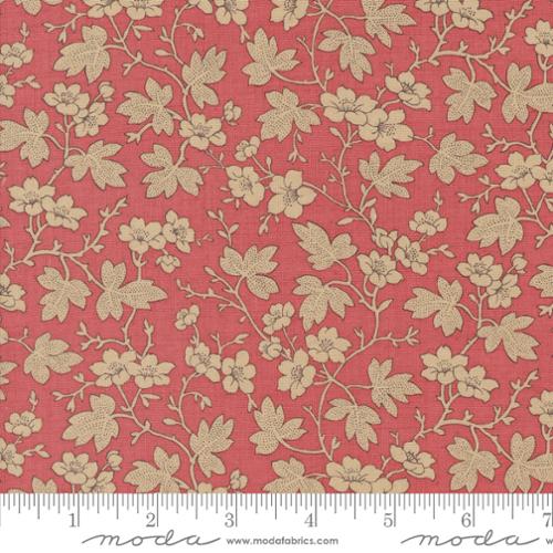 Rouenneries Trois Faded Red Mignon Florals Vine Leaf Fabric-Moda Fabrics-My Favorite Quilt Store