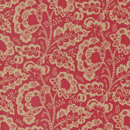 Rouenneries Trois Rouge Jolie Florals Fabric