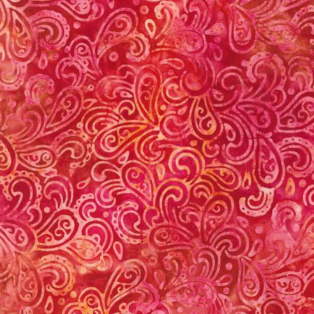 Rouge Lipstick Paisleys Batik Fabrics-Robert Kaufman-My Favorite Quilt Store