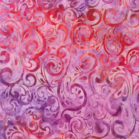Rouge Magenta Swirls Batik Fabrics