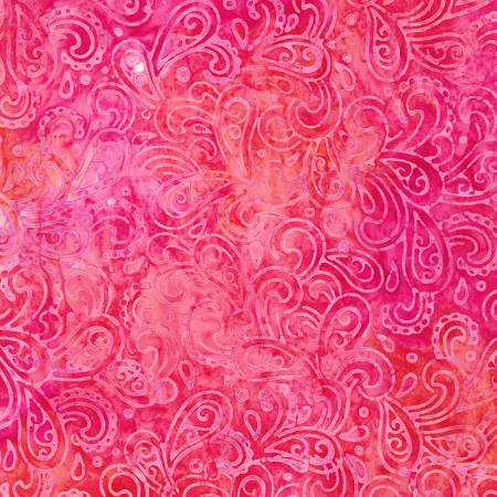 Rouge Valentine Paisleys Batik Fabrics-Robert Kaufman-My Favorite Quilt Store