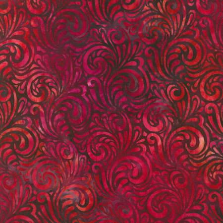 Rouge Wine Swirls Batik Fabrics