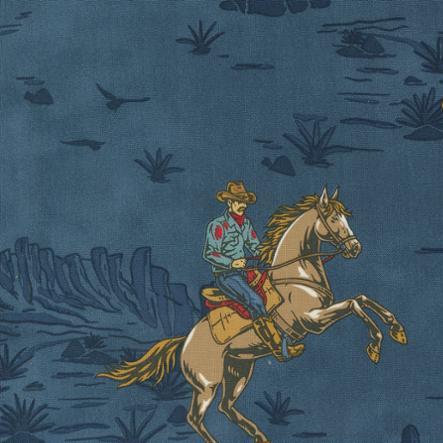 Saddle Ranch Blue Jeans Wrangler Roundup Fabric-Moda Fabrics-My Favorite Quilt Store