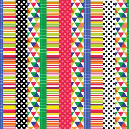 Safari Fun Multi Playful Stripe Fabric-Benartex Fabrics-My Favorite Quilt Store