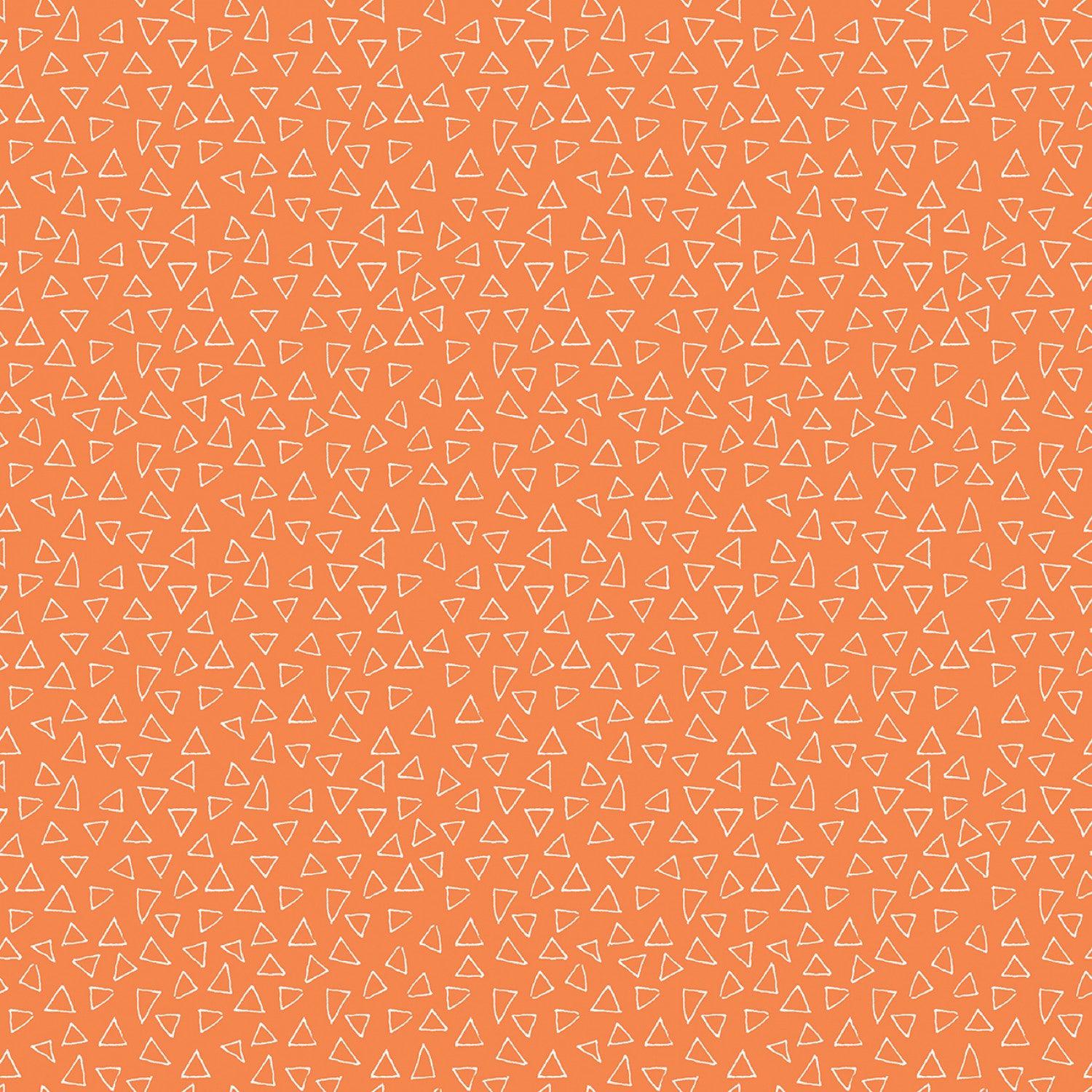 Safari Fun Orange Floating Triangles Fabric