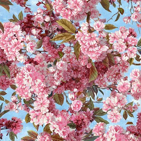 Sakura Blooms Blossom Floral Blooms Fabric-Hoffman Fabrics-My Favorite Quilt Store