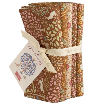 Sanctuary Caramel and Ochre Fat Quarter Bundle 5pc-Tilda Fabrics-My Favorite Quilt Store