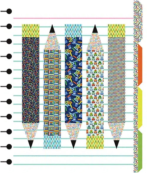 Saved by the Bell Pencil Quilt Pattern - Free Digital Download-Studio e Fabrics-My Favorite Quilt Store