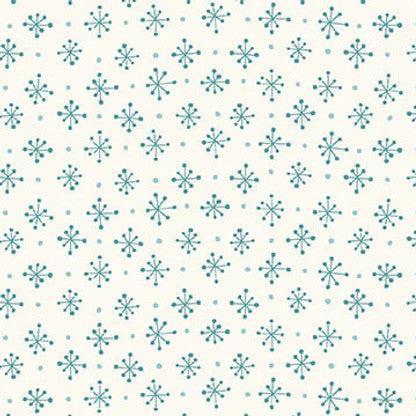 Scandinavian Holiday Cream Mini Snowflakes Fabric
