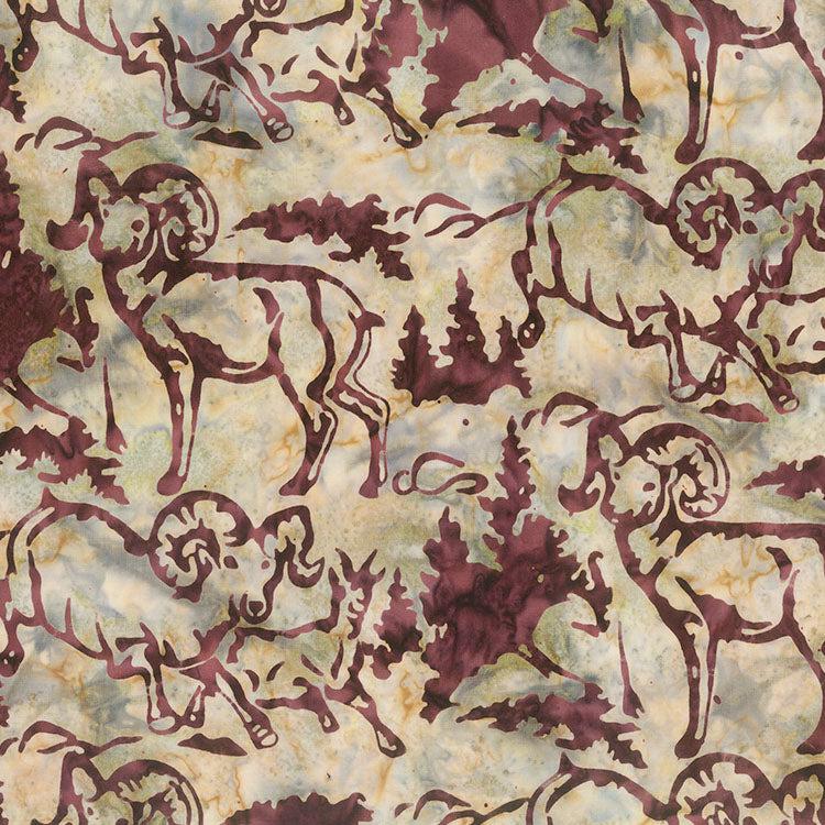 Scenic Settings Steel Gaze Ram Fabric-Northcott Fabrics-My Favorite Quilt Store