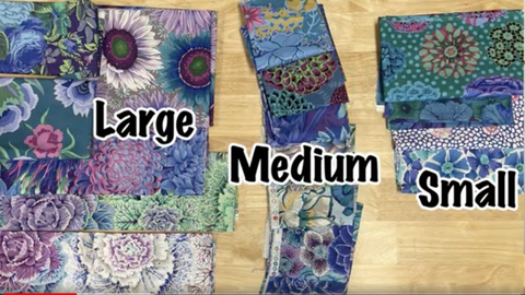 Large, Medium, and Small Print Fabrics