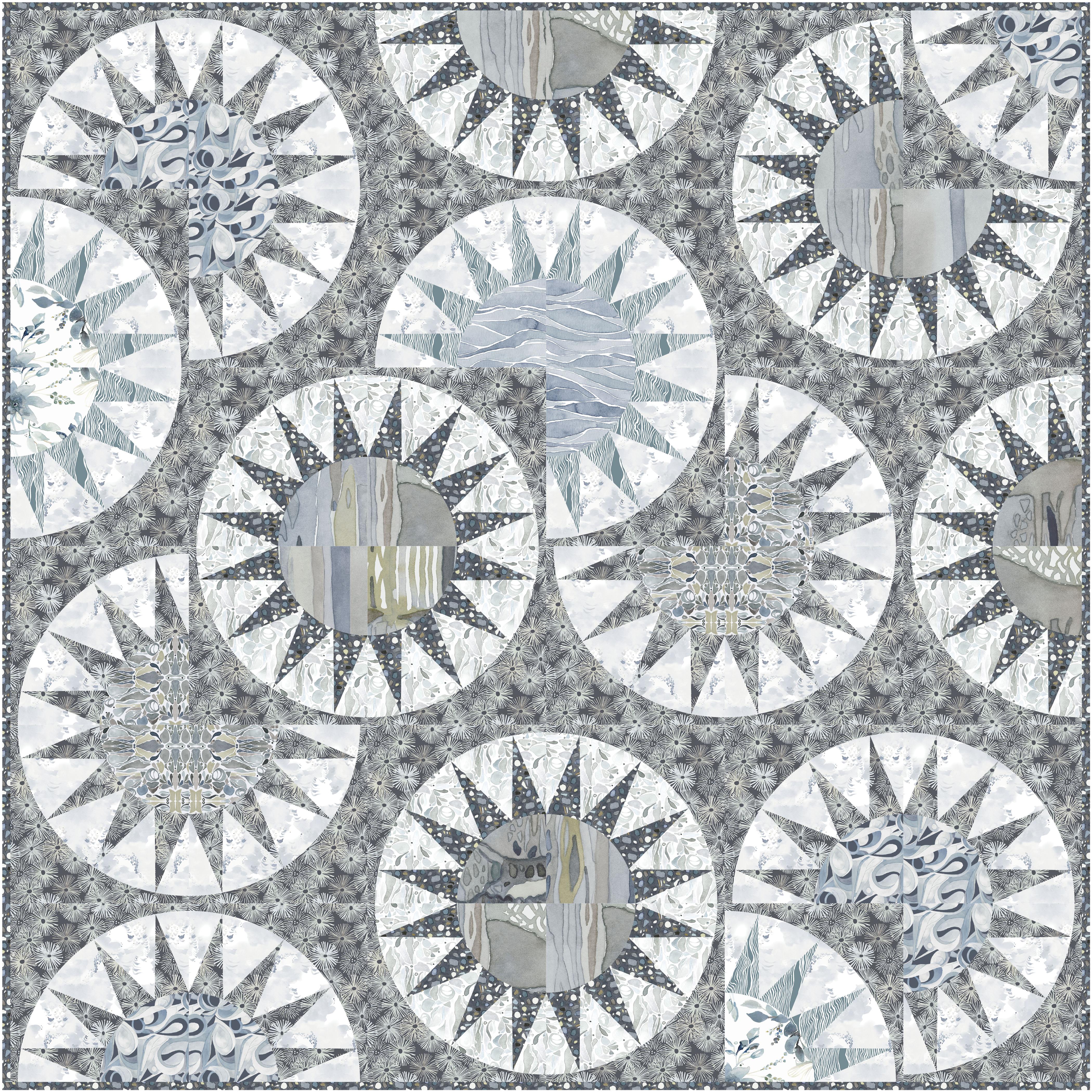 Sea Sisters Sea Urchins Quilt Kit-Free Spirit Fabrics-My Favorite Quilt Store