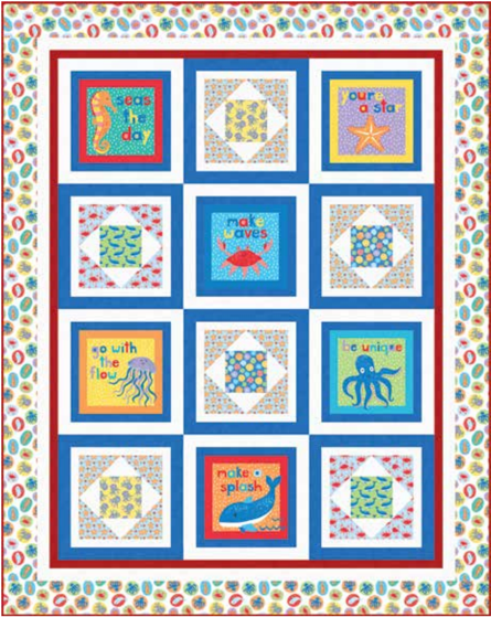 Seas the Day Panel Quilt Pattern - Free Digital Download-Studio e Fabrics-My Favorite Quilt Store