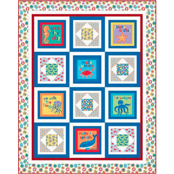 Seas the Day Panel Quilt Pattern - Free Digital Download-Studio e Fabrics-My Favorite Quilt Store