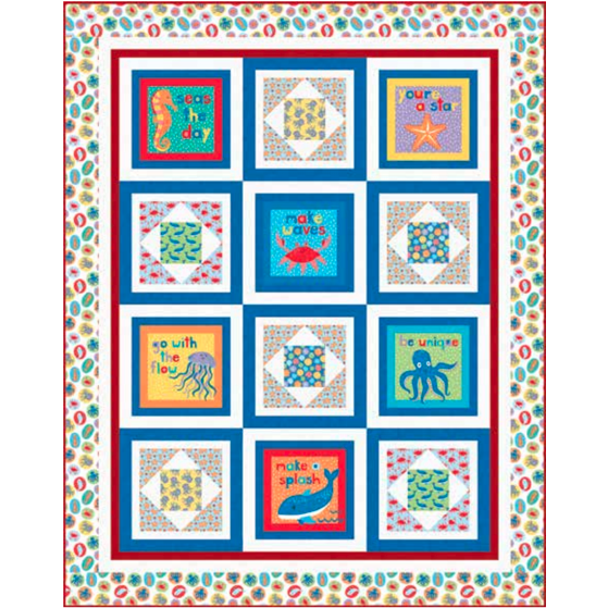 Seas the Day Panel Quilt Pattern - Free Digital Download