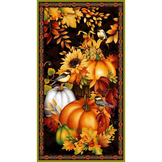 Seeds of Gratitude Black Harvest 24" Panel