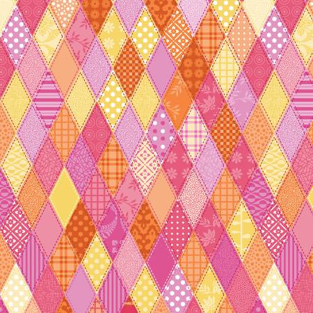 Serendipity  Pink Diamond Patch Fabric