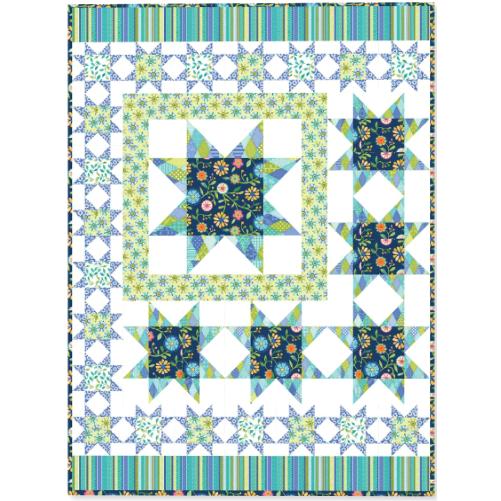 Serendipity Starstruck Blue Quilt Kit-Benartex Fabrics-My Favorite Quilt Store