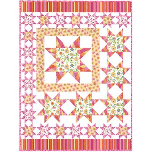 Serendipity Starstruck Pink Quilt Kit-Benartex Fabrics-My Favorite Quilt Store
