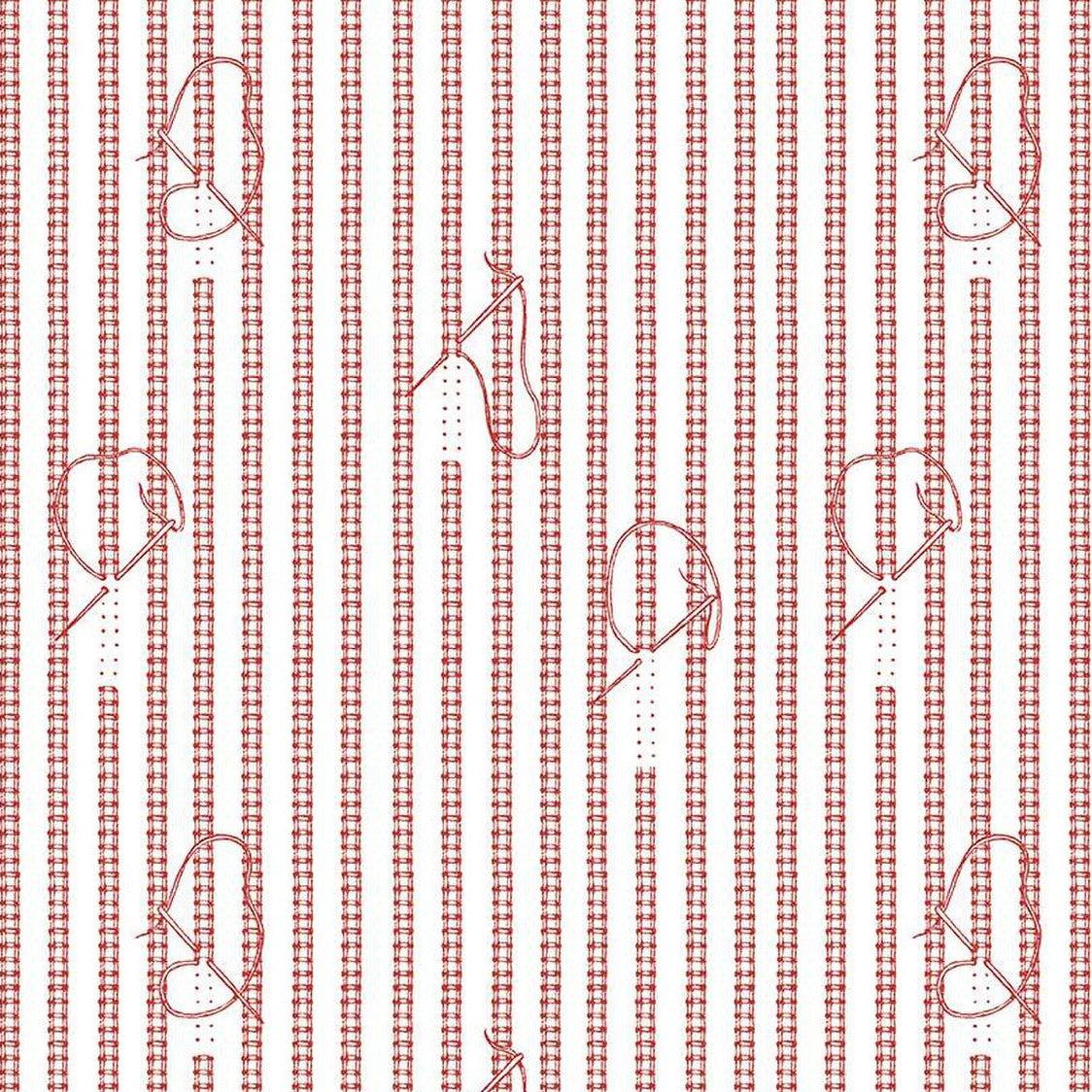 Sew Journal Red Stitches Fabric-Riley Blake Fabrics-My Favorite Quilt Store