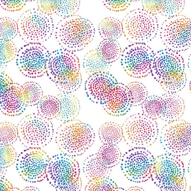 Sew Spring Bright Circles Fabric