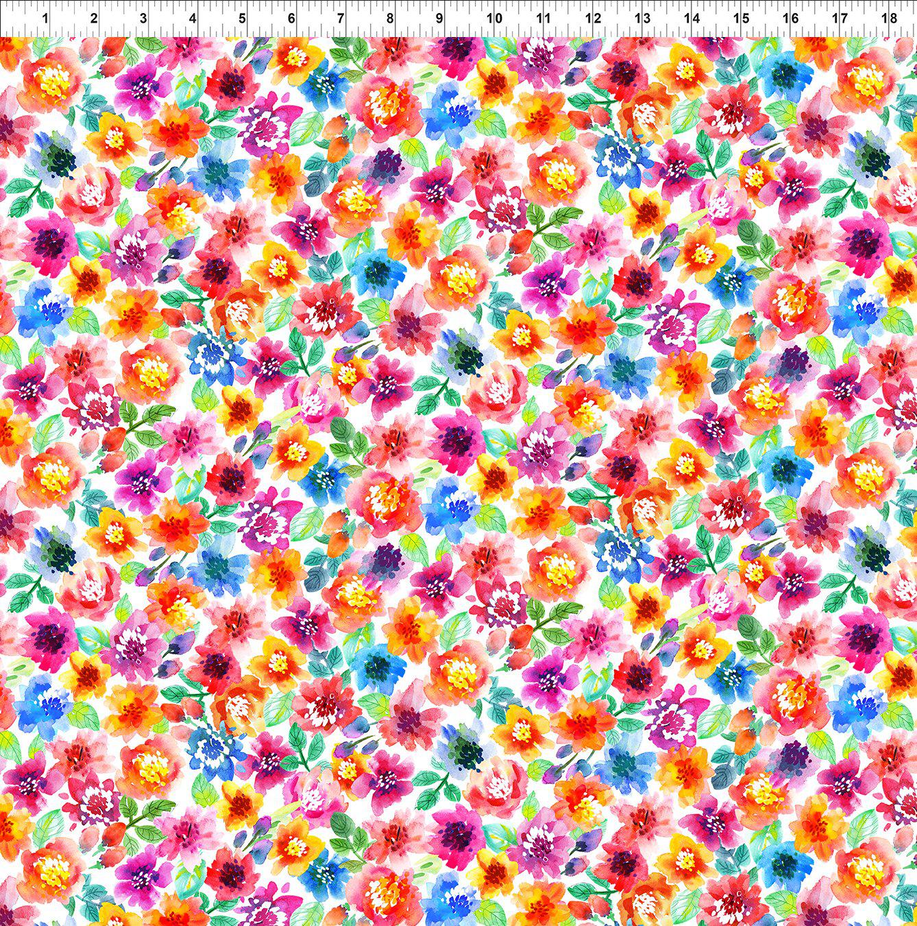 Sew Spring Bright Packed Floral Fabric-In The Beginning Fabrics-My Favorite Quilt Store