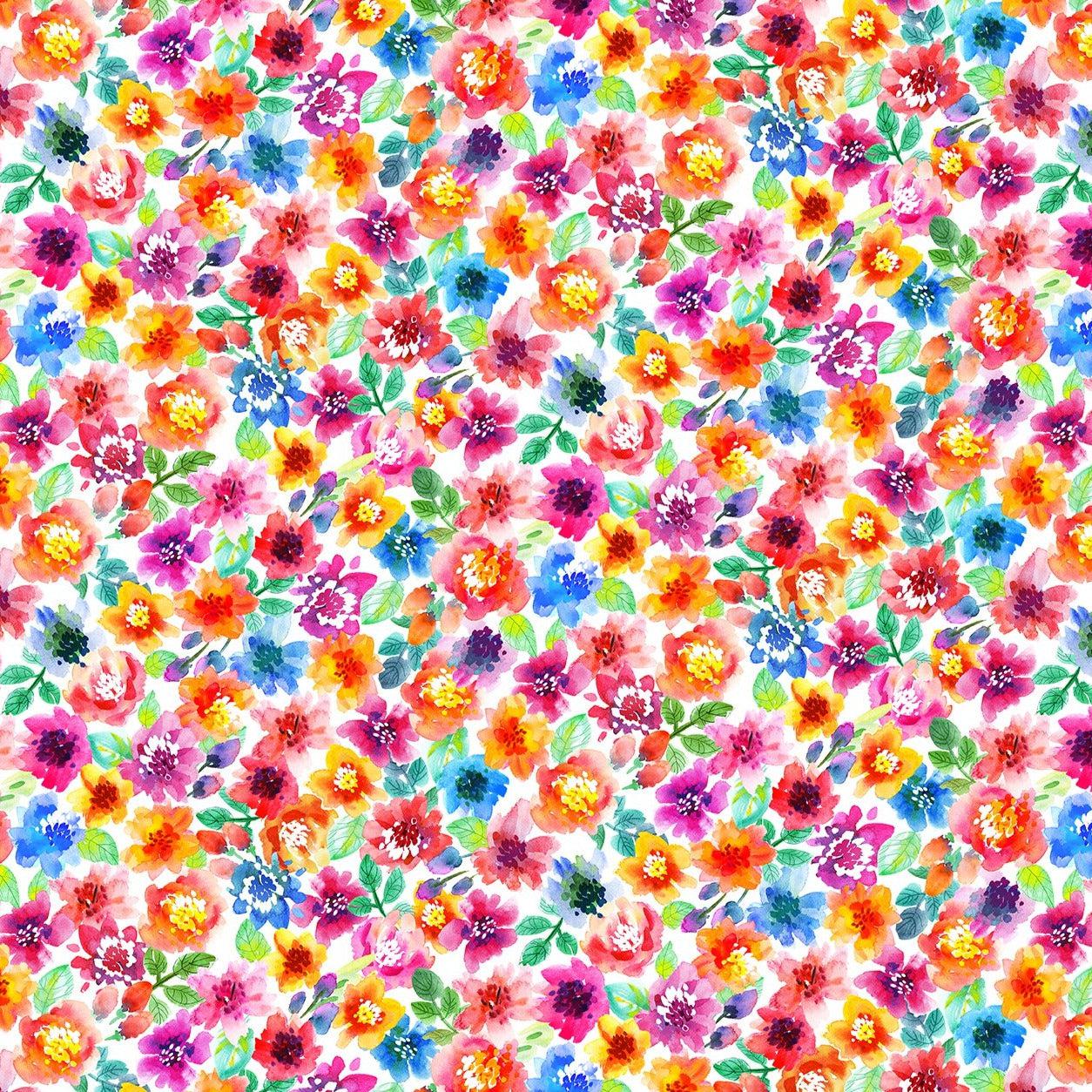 Sew Spring Bright Packed Floral Fabric-In The Beginning Fabrics-My Favorite Quilt Store