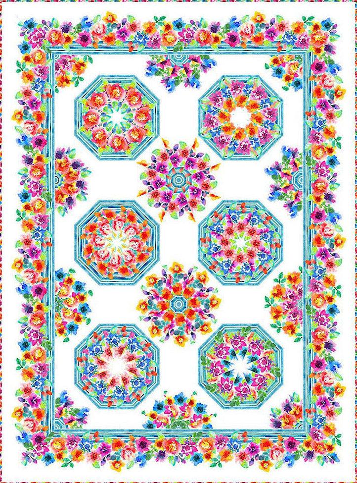 Sew Spring Kaleidoscope Floral Quilt Kit-In The Beginning Fabrics-My Favorite Quilt Store