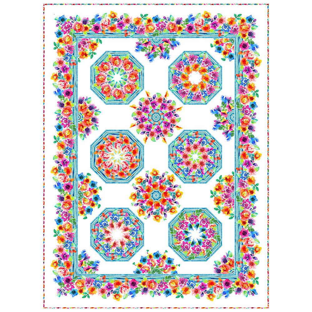 Sew Spring Kaleidoscope Floral Quilt Kit-In The Beginning Fabrics-My Favorite Quilt Store