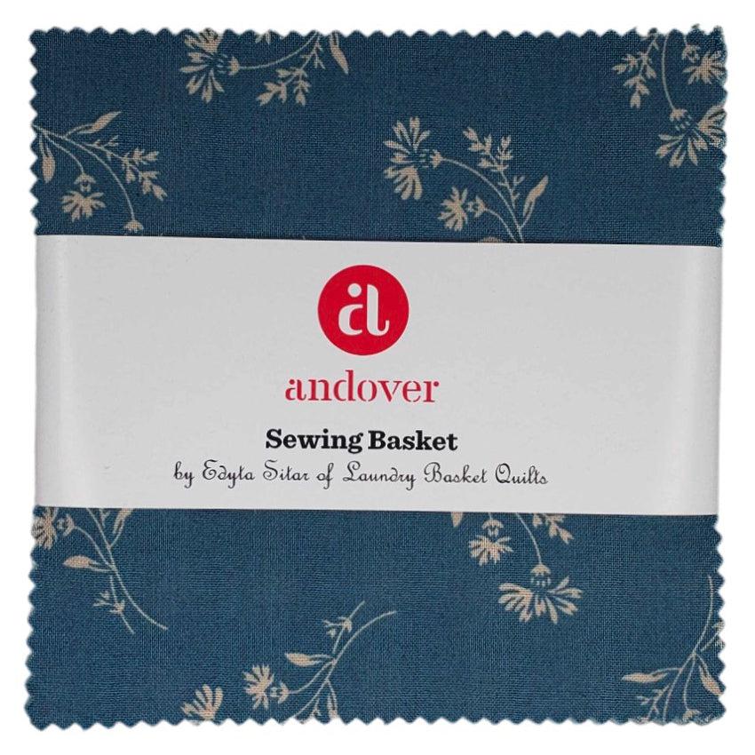 Sewing Basket 5" Charm Pack 42pc.-Andover-My Favorite Quilt Store