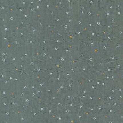 Shimmer Metallic Smoke Snowing Dots Fabric