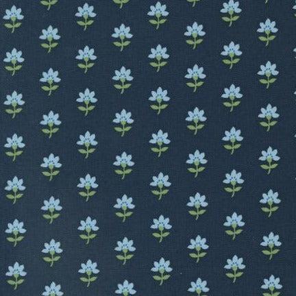 Shoreline Navy Coastal Floral Fabric