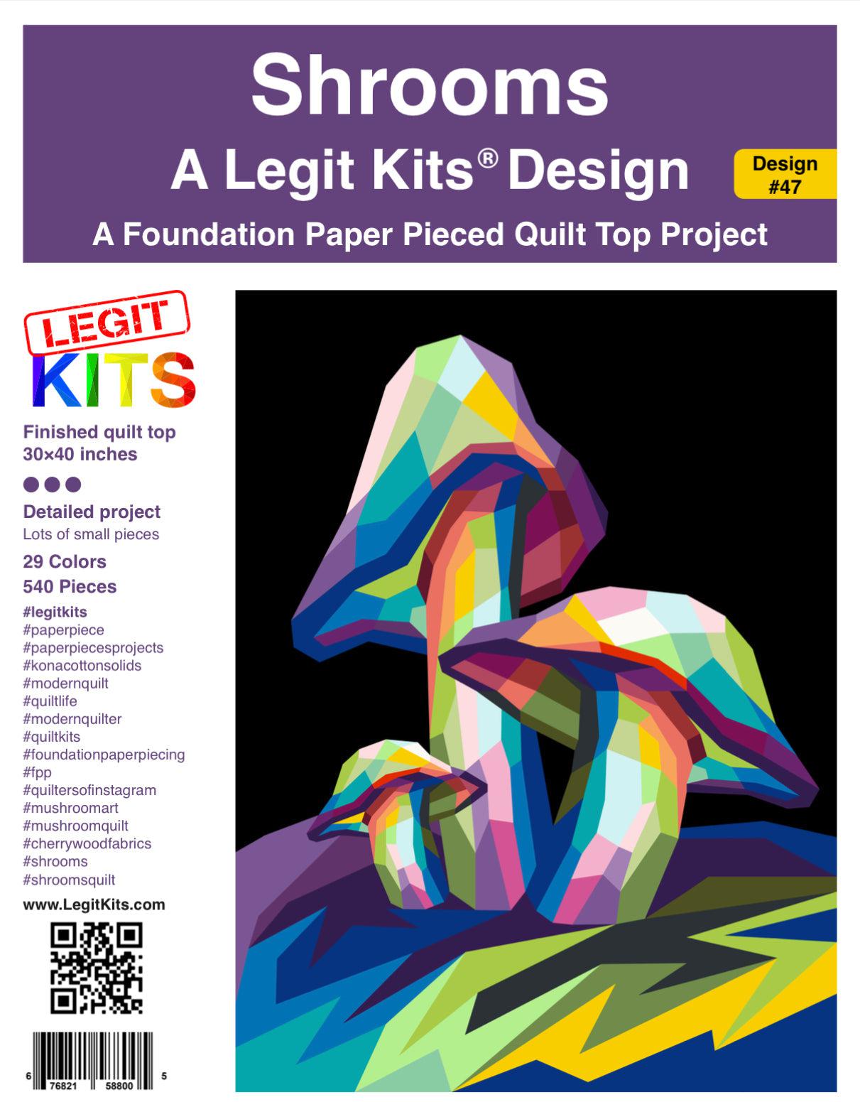 Shrooms Pattern-Legit Kits-My Favorite Quilt Store