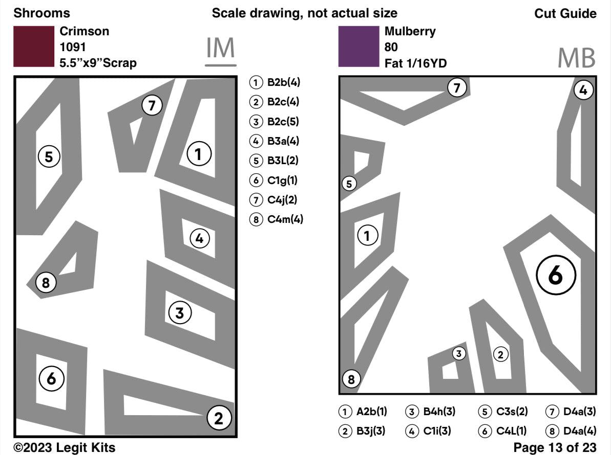 Shrooms Pattern-Legit Kits-My Favorite Quilt Store