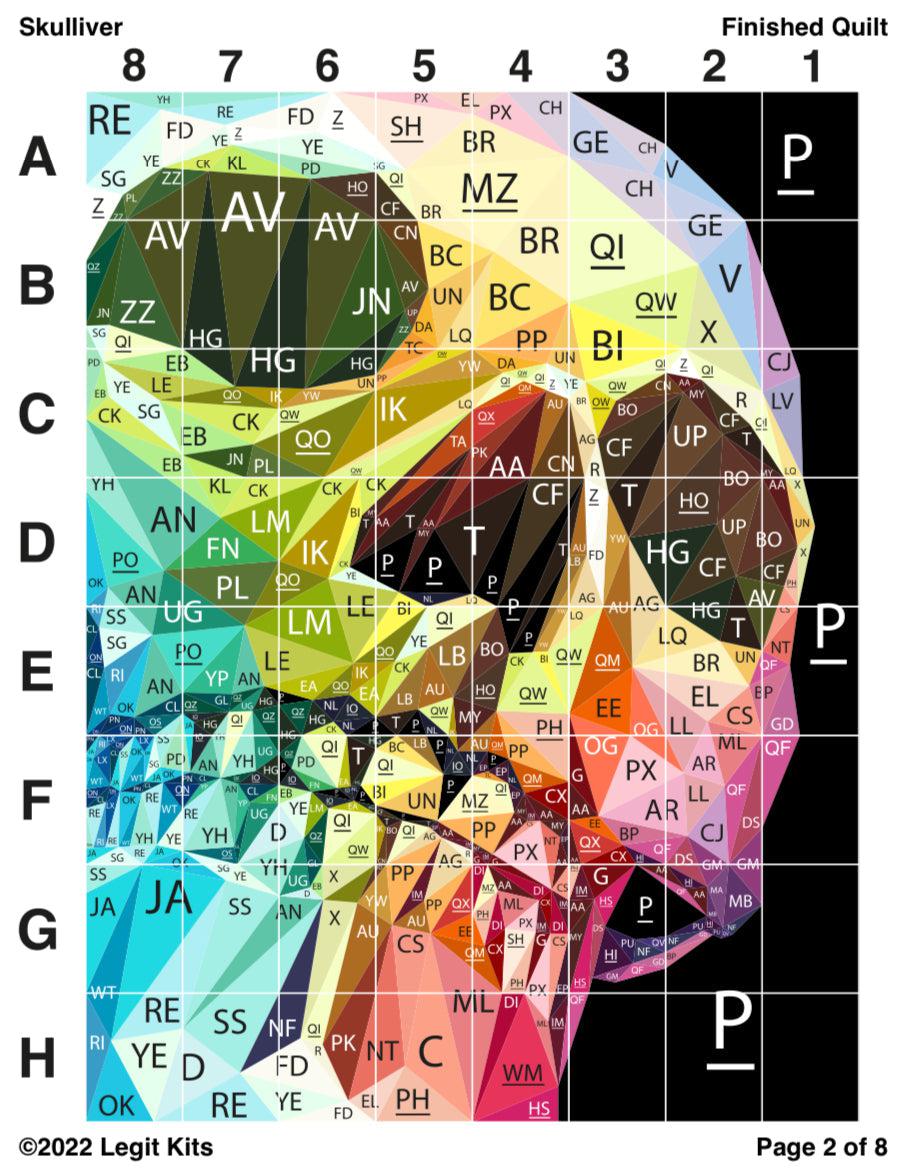 Skulliver Pattern-Legit Kits-My Favorite Quilt Store