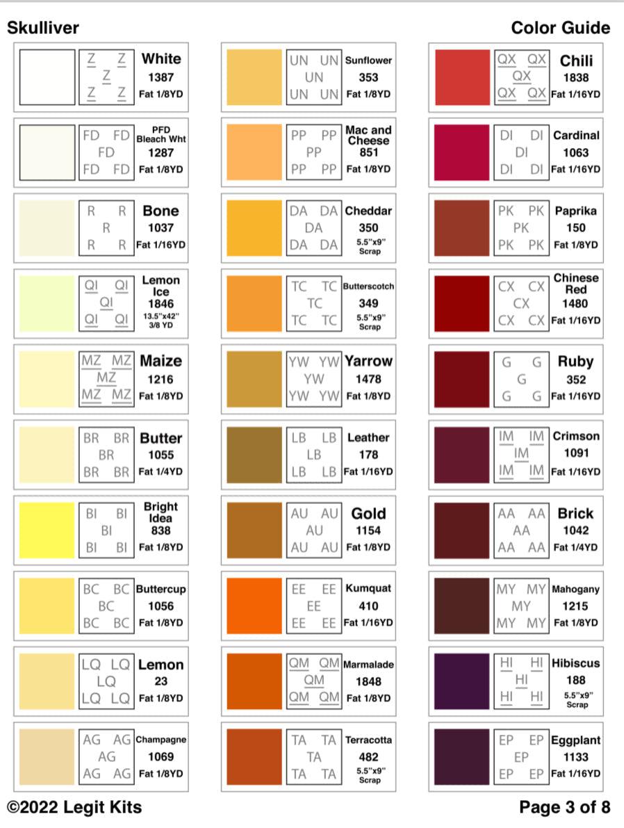 Skulliver Pattern-Legit Kits-My Favorite Quilt Store
