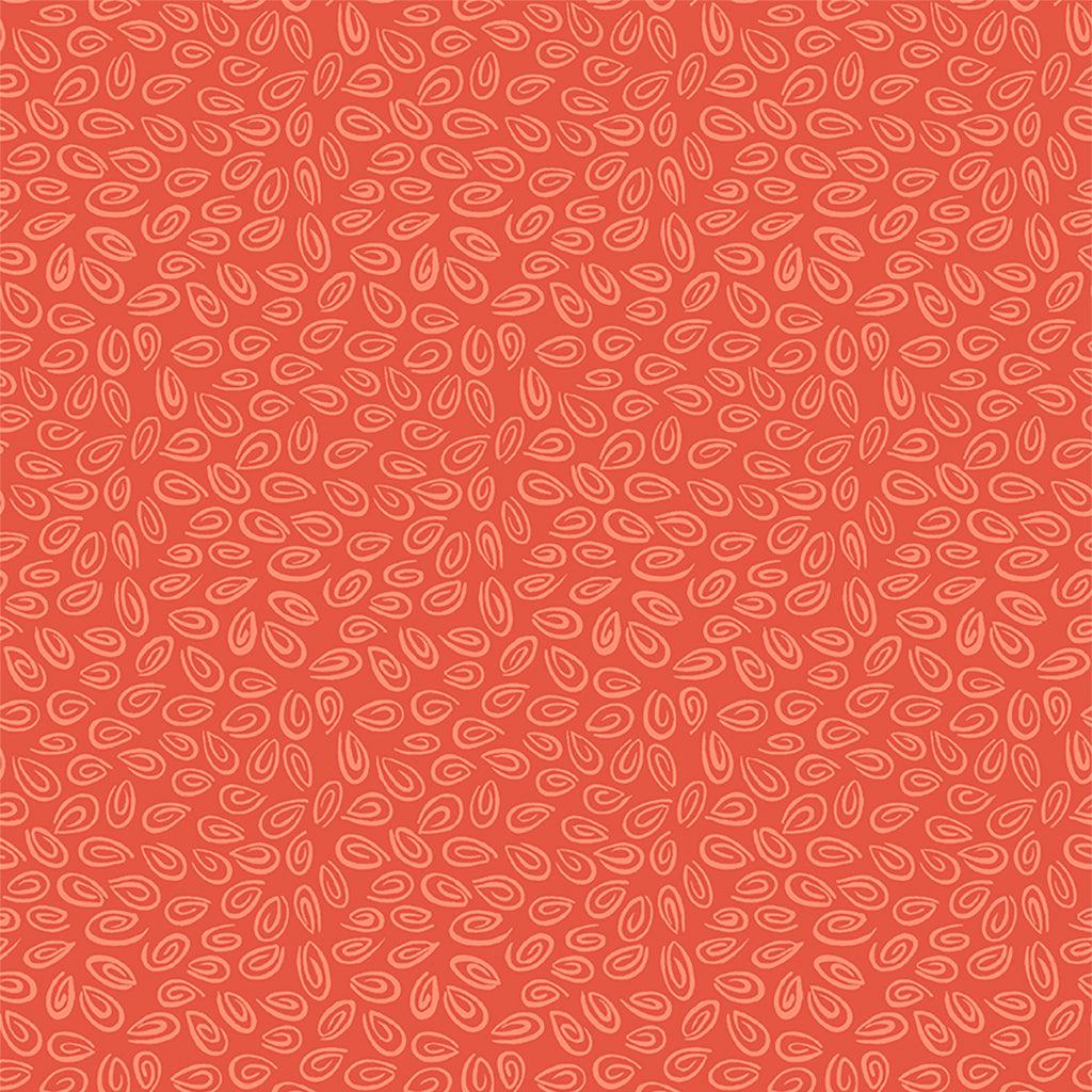 Sloane the Snail Coral Swirl Fabric-Susybee-My Favorite Quilt Store