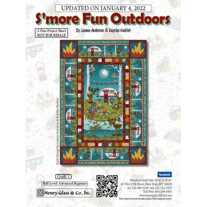 Smore Fun Outdoors Panel Quilt Pattern - Free Digital Download-Henry Glass Fabrics-My Favorite Quilt Store