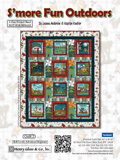 Smore Fun Outdoors Patchwork Quilt Pattern - Free Digital Download-Henry Glass Fabrics-My Favorite Quilt Store