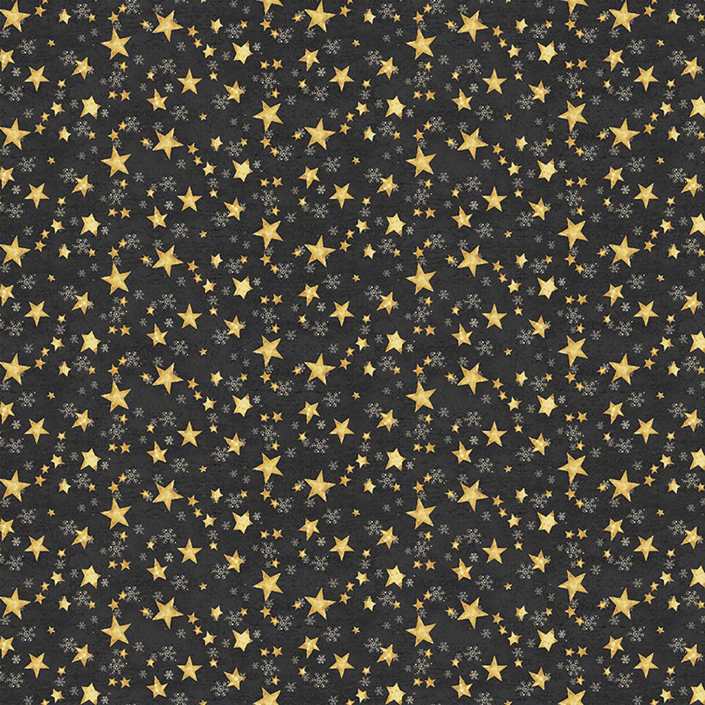 Snovalley Black Stars Digital Fabric