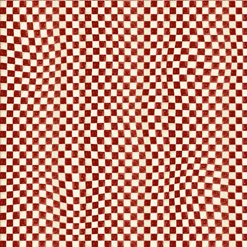 Snovalley Red Check Digital Fabric