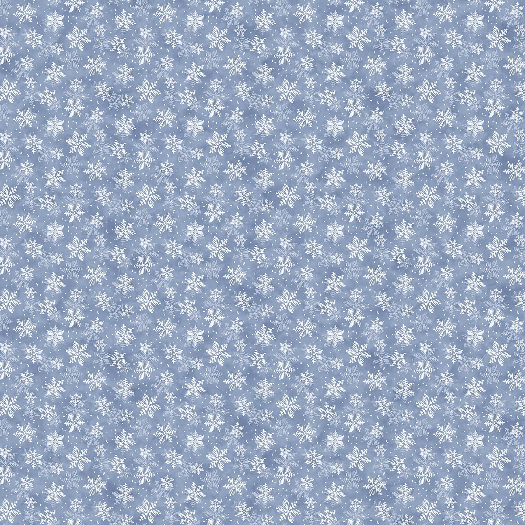 Snow Much Fun Flannel Dark Blue Snowflake Fabric