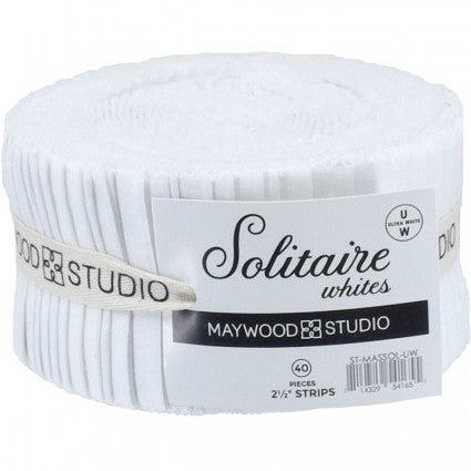 Solitaire Whites 2 1/2" Jelly Roll-Maywood Studio-My Favorite Quilt Store