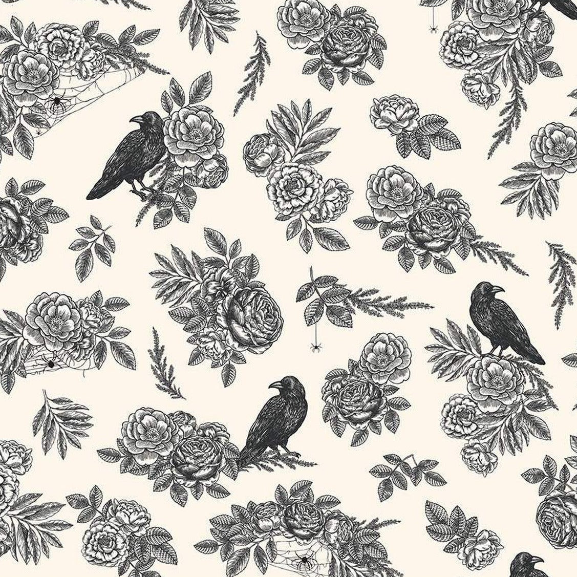 Sophisticated Halloween Cream Main Fabric-Riley Blake Fabrics-My Favorite Quilt Store