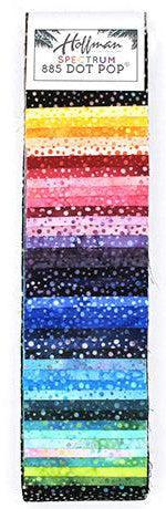 Spectrum Bali Pop Dots 2 1/2" Strip Set-Hoffman Fabrics-My Favorite Quilt Store