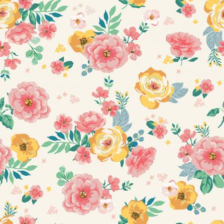 Spring Gardens Cream Main Fabric