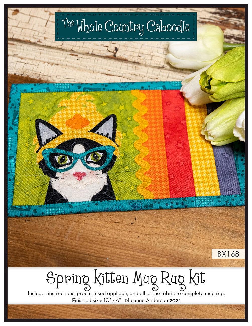 Spring Kitten Mug Rug Kit-The Whole Country Caboodle-My Favorite Quilt Store