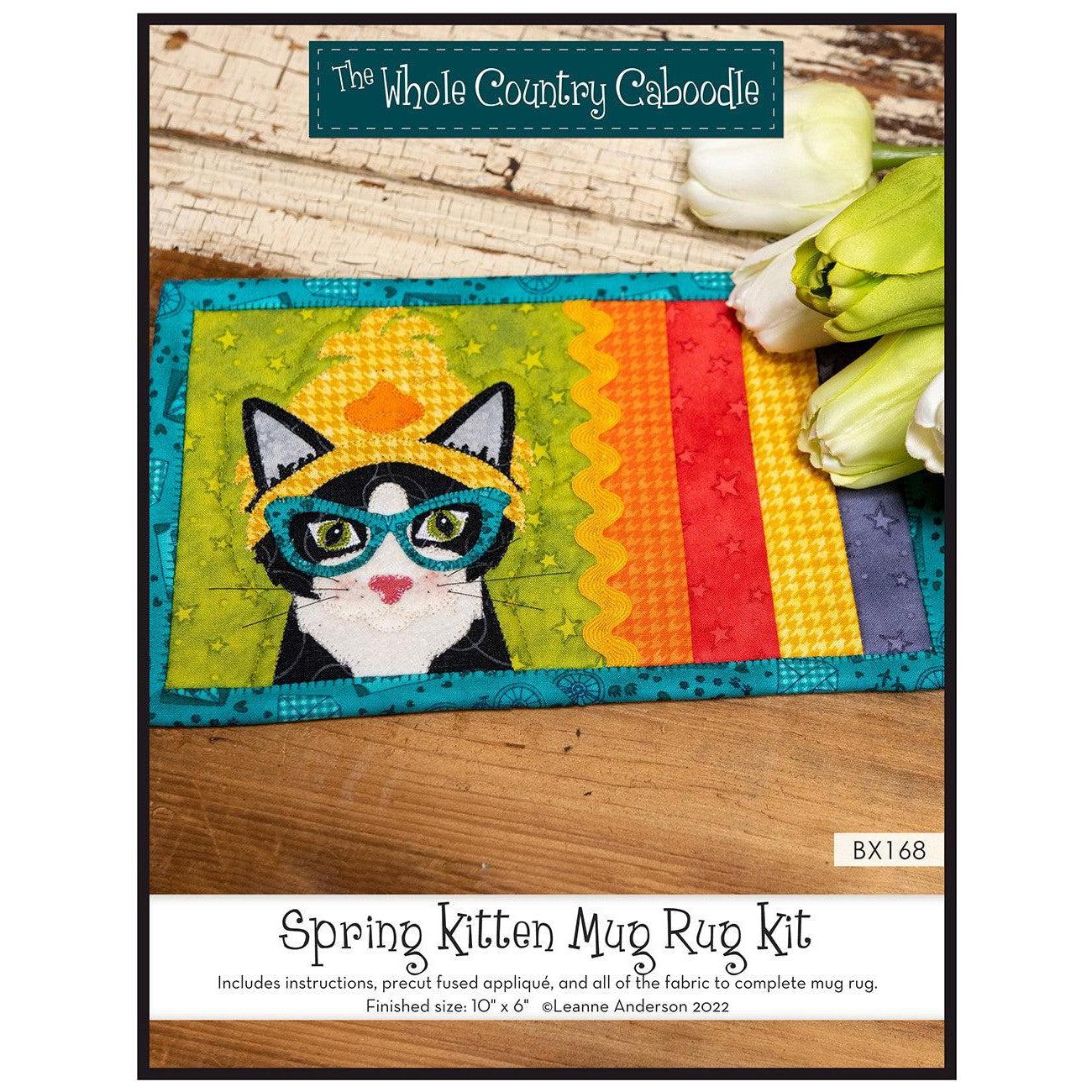 Spring Kitten Mug Rug Kit-The Whole Country Caboodle-My Favorite Quilt Store