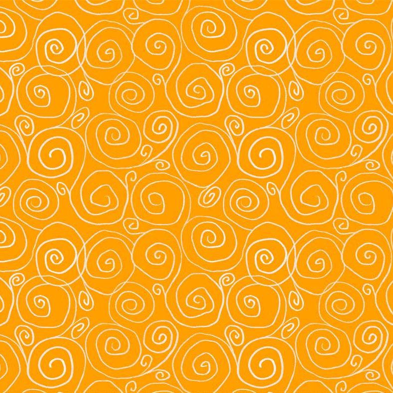 Spring in Northwoods Orange Swirls Fabric-P & B Textiles-My Favorite Quilt Store